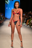 Sweep Multi Print Beaded String Bikini Bottoms