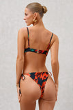 Sweep Multi Print Beaded String Bikini Bottoms