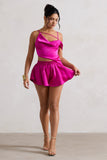 Melodie Dark Pink High-Waist Shorts