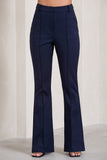 Kehlani Navy High Waist Wide Leg Trousers
