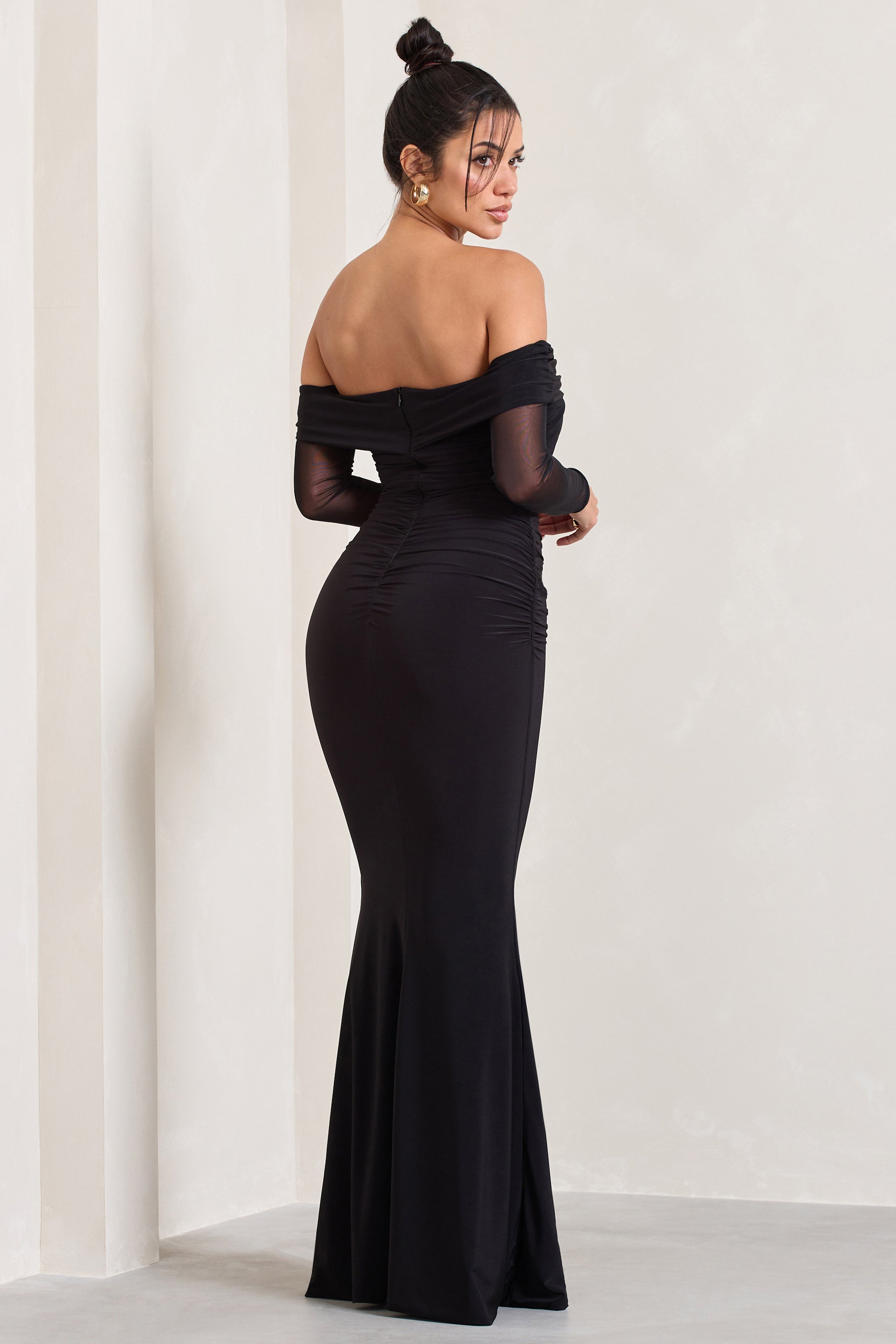 Alex Black Bardot Twist Maxi Dress