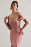 Cotillion Blush Sweetheart High-Low Maxi Dress With Ruffle Hem