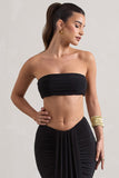 Vada Black Bandeau Crop Top