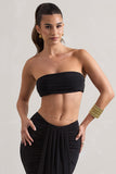 Vada Black Bandeau Crop Top