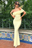 Cloe Yellow Bardot Maxi Dress