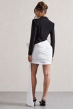 Capital Black Tailored Blazer Mini Dress With Side Drape