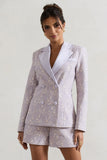 Kennedy Mauve Lace Tailored Blazer