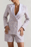 Kennedy Mauve Lace Tailored Blazer