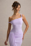Angelique Lilac Twisted Asymmetric Maxi Dress