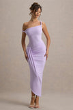 Angelique Lilac Twisted Asymmetric Maxi Dress