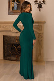 Unforgotten Bottle Green Wrap Front Maxi Dress With Side Split