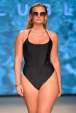 After Sun Black Corset Halter Swimsuit