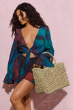 Varadero Large Beige Woven Straw Basket Bag