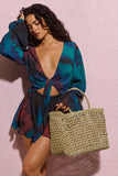 Varadero Large Beige Woven Straw Basket Bag
