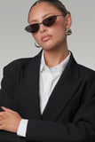 Aster Otra Black Metal Cat Eye Sunglasses