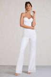 Dandelion White Strappy Corset Sequin Jumpsuit