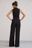 Endure Tall Black Tailored Sleeveless Wide-Leg Jumpsuit