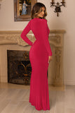 Unforgotten Red Wrap Front Maxi Dress With Side Split