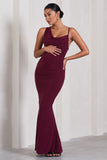 Phantasy Burgundy Maternity Cowl Neck Maxi Dress