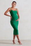 Raquel Green Maternity Cami Midi Dress With Split
