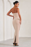 Juniper Champagne Strapless Maternity Maxi Dress