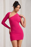 Siren Hot Pink One Shoulder Bodycon Mini Dress