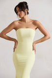Ceremony Lemon Bandeau Maxi Dress