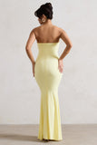 Ceremony Lemon Bandeau Maxi Dress