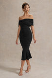 Lydia Black Bardot Bow Detail Midi Dress