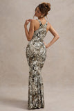 Mahina Snake Print Square-Neck Maxi Dress