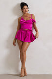 Melodie Dark Pink High-Waist Shorts