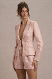 Marena Pink Boucle Tailored Blazer