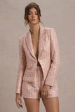 Marena Pink Boucle Tailored Blazer