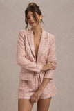 Marena Pink Boucle Tailored Blazer