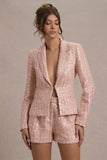 Marena Pink Boucle Tailored Blazer