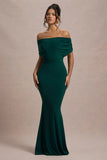 Bowden Bottle Green Bardot Maxi Dress