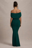 Bowden Bottle Green Bardot Maxi Dress