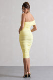 Remember Me Lemon One Shoulder Midi Dress