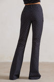 Kehlani Black Polka Dot High Waist Wide Leg Trousers