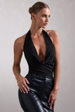 Lissy Black Cowl Neck Bodysuit
