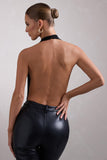 Lissy Black Cowl Neck Bodysuit
