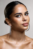 Jude Silver Diamante Large Hoop Earrings