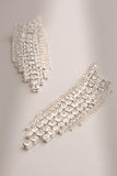 Christine Silver Diamante Drop Earrings