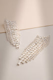 Christine Silver Diamante Drop Earrings