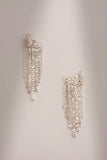 Christine Silver Diamante Drop Earrings