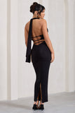 Onna Black Bodycon Pencil Maxi Skirt