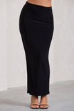 Onna Black Bodycon Pencil Maxi Skirt