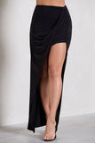 My My Black Draped Maxi Skirt