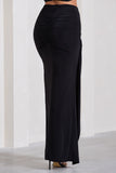 My My Black Draped Maxi Skirt