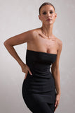 Rylee Black Bandage Strapless Longline Top